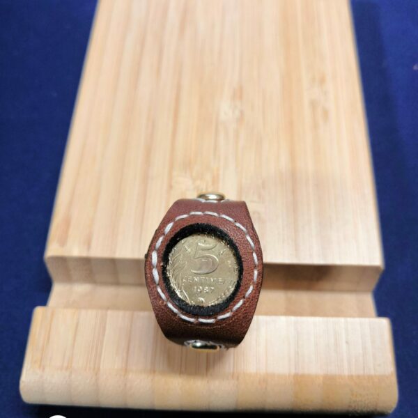 Chevalière pièce monnaie franc année de naissance