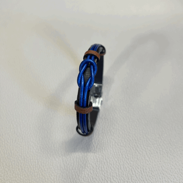 Bracelet cuir lacet nœud