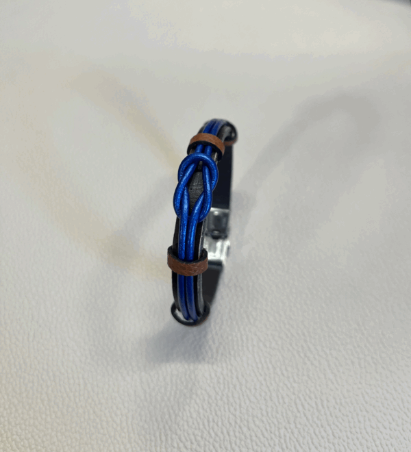 Bracelet cuir lacet nœud