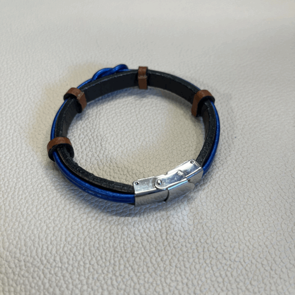 Bracelet cuir lacet nœud